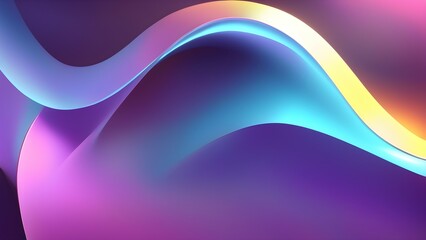 Fototapeta premium Gradient color flow with smooth wavy shapes
