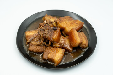 Philippine Top Dish which is the Pork Adobo. This is a bisaya sweet version which is the Pork Humba with Tausi beans and Banana Blossom