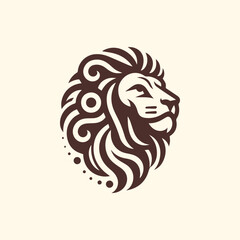 Innovative lion logo icon with a unique, creative design. Represents strength and originality, ideal for branding and corporate identity. Vector format for scalability and versatility.