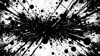 Black and white comic book style burst background