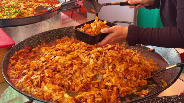 Polish Hunter's stew, Bigos, at the International food Festival in Ystad, Sk&aring;ne County, Sweden, Scandinavia, Europe