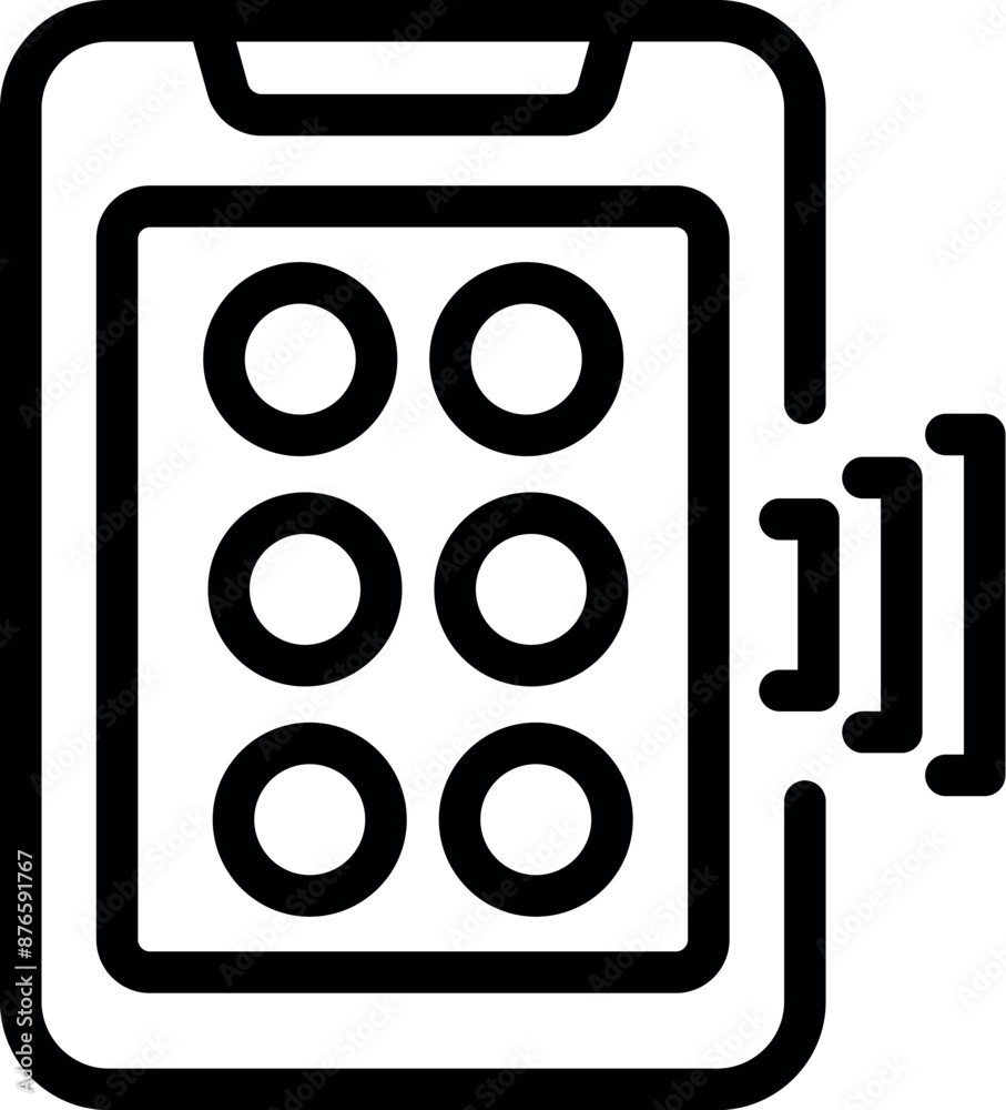 Poster smartphone is being unlocked by entering password consisting of dots sequence