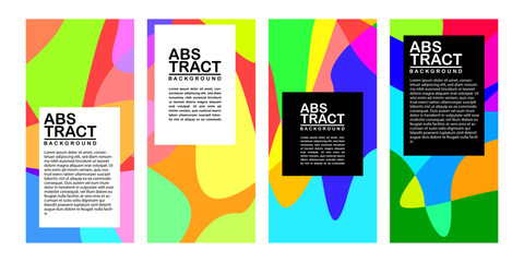 Colorful Abstract Fluid And Liquid Background Flat Style