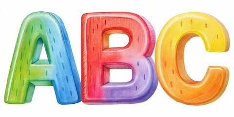 Naklejka premium abc alphabet on white background