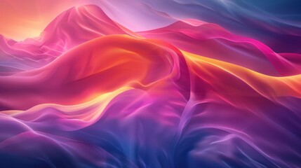 Obraz premium Background gradient from radiant red and orange to serene pink, purple, and blue, blending warmth and calmness into a unified and visually appealing palette.