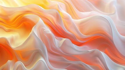 Fototapeta premium With a serene blend of orange, yellow, and white gradients, this abstract background creates a soothing and harmonious ambiance. 