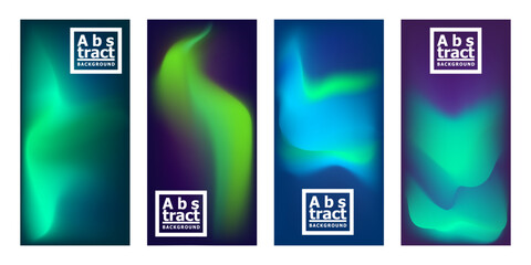 Blurred Abstract Background with Aurora Sky Colors