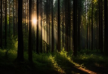 Obraz premium morning in the forest