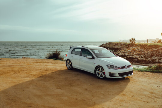 Volkswagen Golf GTI MK7 Parked Near the Sea. Montevideo, Uruguay