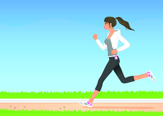 woman running