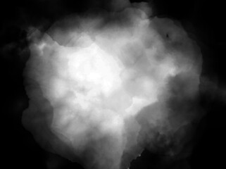 陰影　墨　影　濁り　暗黒　雲　幻想的　抽象的な黒と白の背景