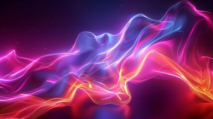 Illuminated Neon Energy - Abstract Futuristic Background with Vibrant Colors and Glowing Ultraviolet Lines