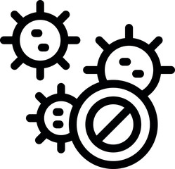 Stop sign blocking viruses from spreading infection, concept for antiviral, immune system, vaccination and coronavirus