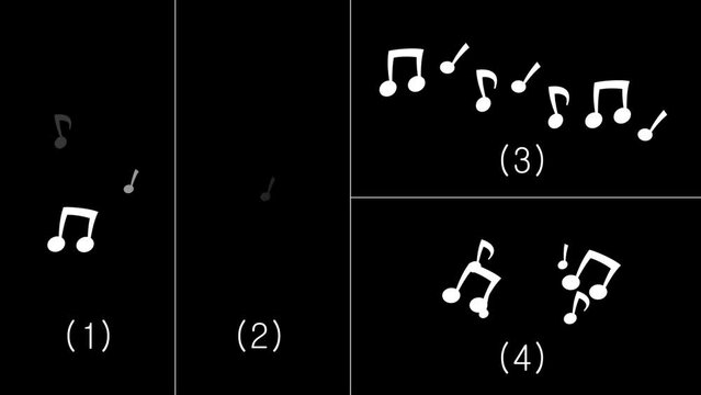 음표 이펙트(기호+영상 효과+음악)