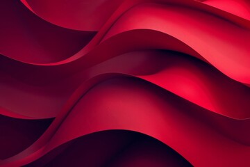 Fototapeta premium Red abstract flowing shapes 
