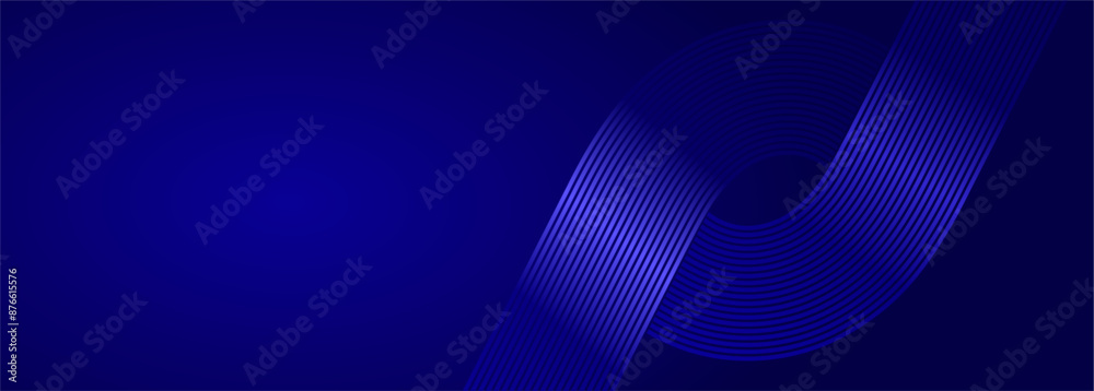 Poster abstract dark blue background with glowing lines
