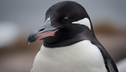 Naklejka premium closeup of a adelie penguin