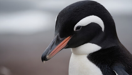 Naklejka premium closeup of a adelie penguin