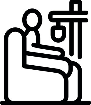 patient sitting chair iv drip treatment clip art preview