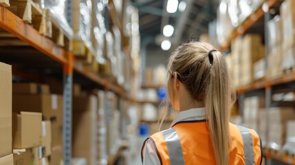 Obraz premium Procurement team in action, coordinating supply chain logistics, ensuring seamless inventory flow and distribution, modern office setting