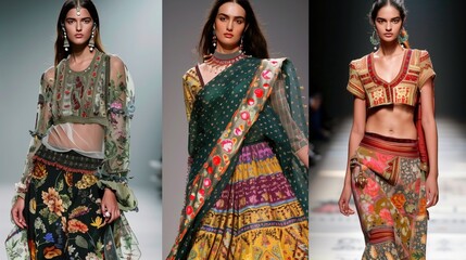 Combining Chunri patterns with modern fashion creates a vibrant, culturally rich, and eye-catching style.