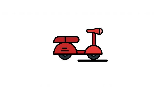 Animated Icon inFilled Line Style with Alpha Channel. Perfect for Project and Presentations