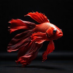 Fototapeta premium betta fish on a black background