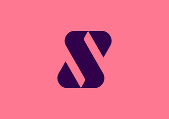 stylish monogram logo letter S smooth and bold
