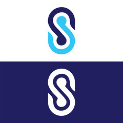 letter s tech logo design