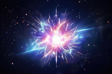 Naklejka premium an ai generated image, Sparkling colorful crystal spectrum flare background