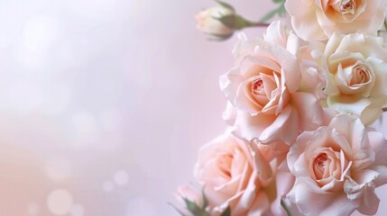 Obraz premium Delicate Peach Roses