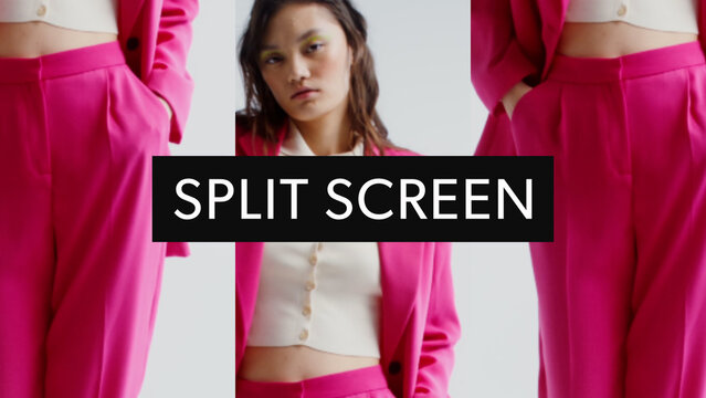 3 Panel Split Screen With Media & Titles