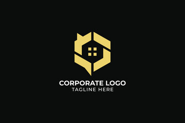 Real Estate Logo. Luxury Logo. Construction Architecture Building Logo Design Template Element.