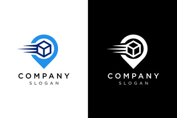 express delivery pin logo