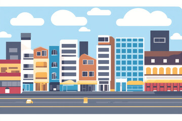 Vibrant Vector Illustration of Cityscape