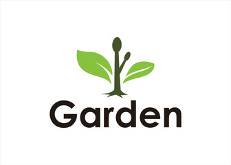 Garden leaf logo design nature plant organic