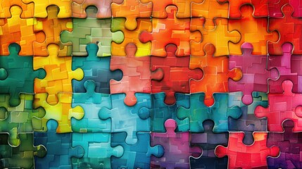 Colorful Puzzle Pieces