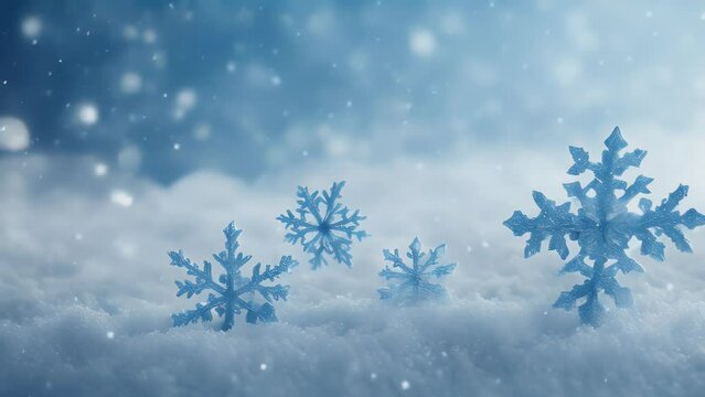  Abstract Christmas blue silver snowflakes border 