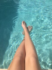 feet in the pool