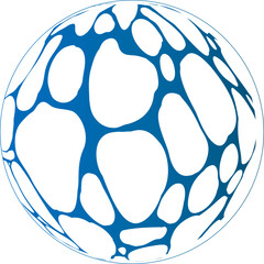 海面・水面の揺らぎのボール・円・丸い素材