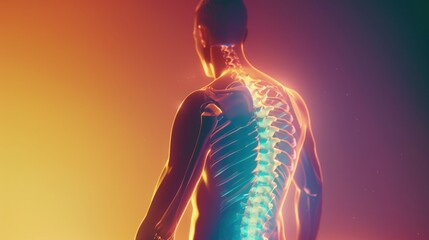 Human Spine Anatomy Illustration