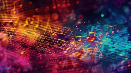 Obraz premium Abstract Music Notes