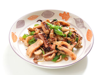 Fried squid with chili, a Chinese delicacy