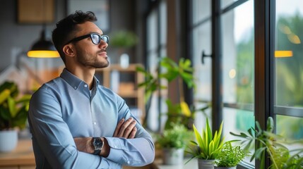 Introverted entrepreneur planning strategies alone, business introspection