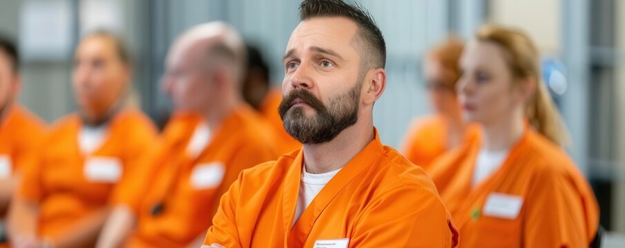 Jail staff training session, improving management skills