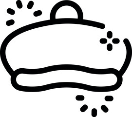 Simple line drawing of a french beret, a timeless fashion accessory