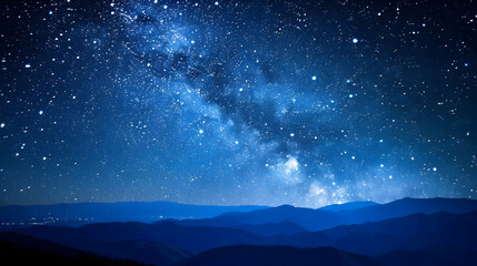 Fototapeta premium Stars twinkling in a clear night sky, creating a breathtaking celestial scene