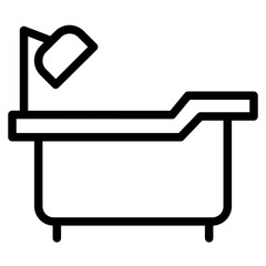 Bathup Hotel Shower Line Icon