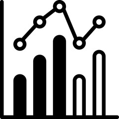 Statistics Glyph Icon Vector