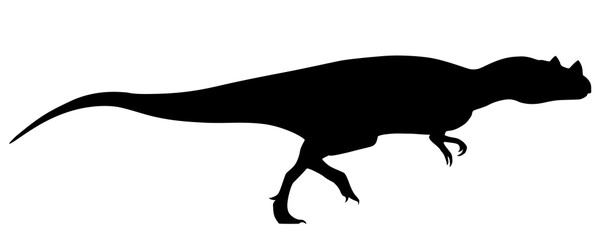 silhouette of a dinosaur on a white background